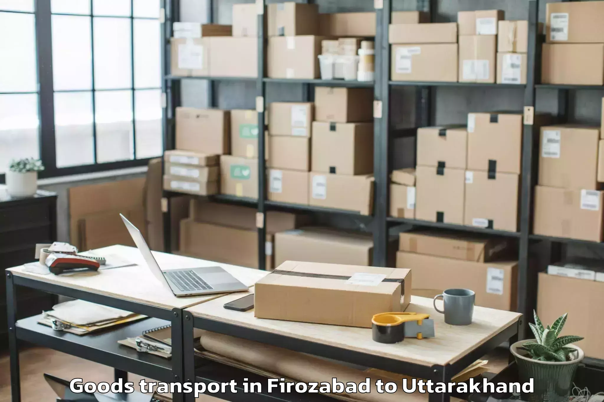 Book Your Firozabad to Dit University Dehradun Goods Transport Today